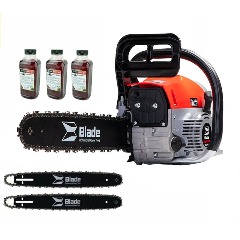 Drujba pe benzina BLADE Alpin 520 - 5CP, 2 lame si 2 lanturi + 3 Uleiuri 2T, 1, atomico.ro