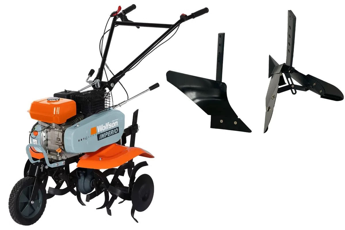 Motosapa pe benzina Wolfson Imperio, 7CP, 212cc, latime de lucru 80cm, cu roti de transport, plug si rarita, 2, atomico.ro