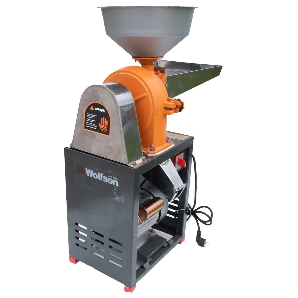 Moara pentru cereale Wolfson Industrial, 2200W , 220V, 350 Kg/h, 12 site incluse - RESIGILAT, 3, atomico.ro