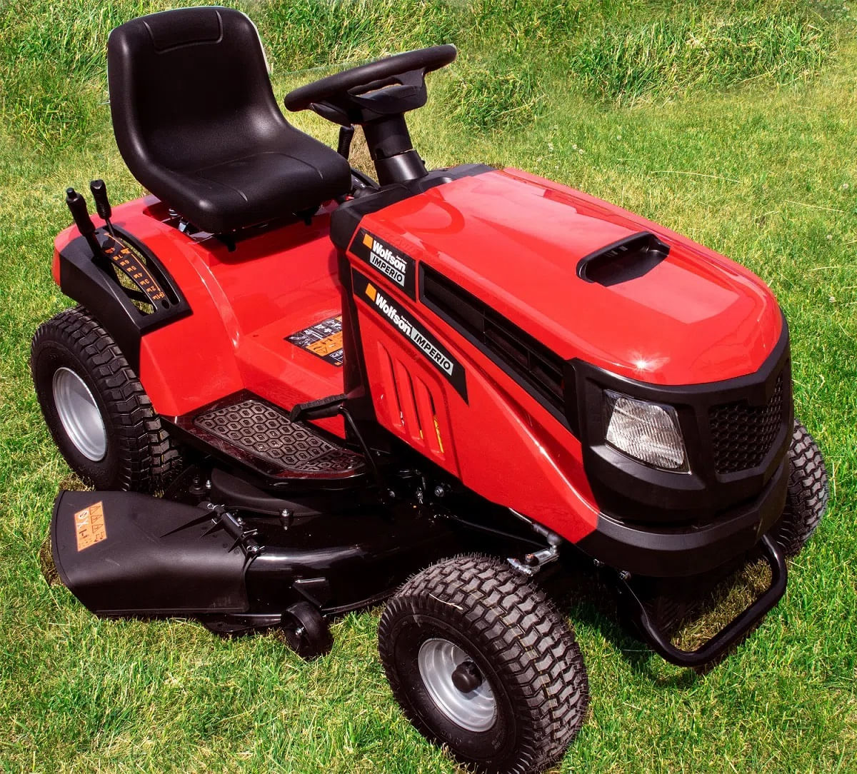 Tractoras pentru gazon + Motocoasa de umar Wolfson - 16cp/2cp, 500cmc/52cc, latime de taiere 108cm/255mm, 12 accesorii, 4, atomico.ro