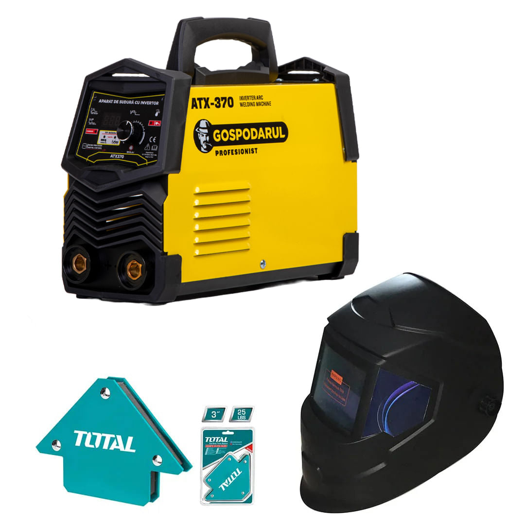 Aparat de sudura cu invertor Gospodarul Profesionist ATX370 + Masca sudura automata, coltare magnetice, 1, atomico.ro