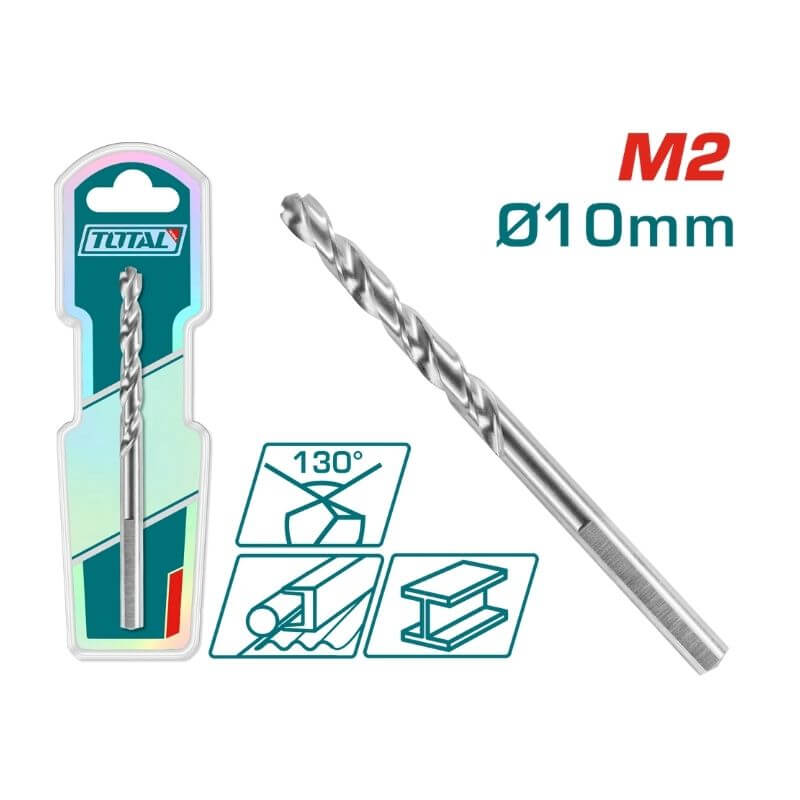 Burghiu pentru metal TOTAL HSS M2 10mm, 1, atomico.ro