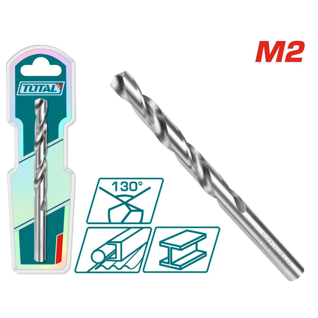 Burghiu pentru metal TOTAL HSS M2 4mm, 1, atomico.ro