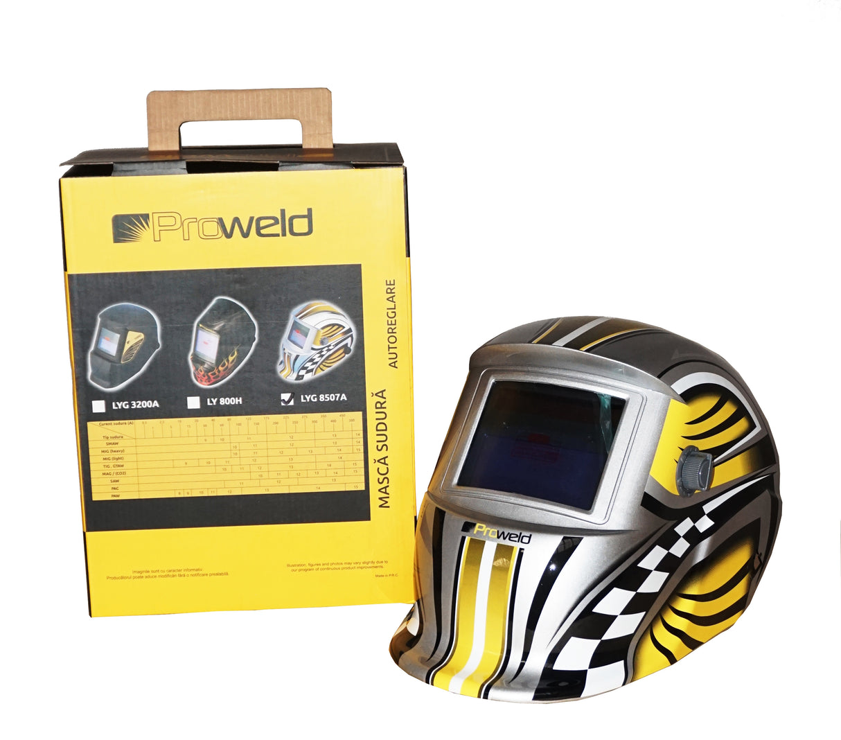 Masca sudura automata LCD ProWELD LYG-8507A, reglabila, clasa optica 1112, 1, atomico.ro