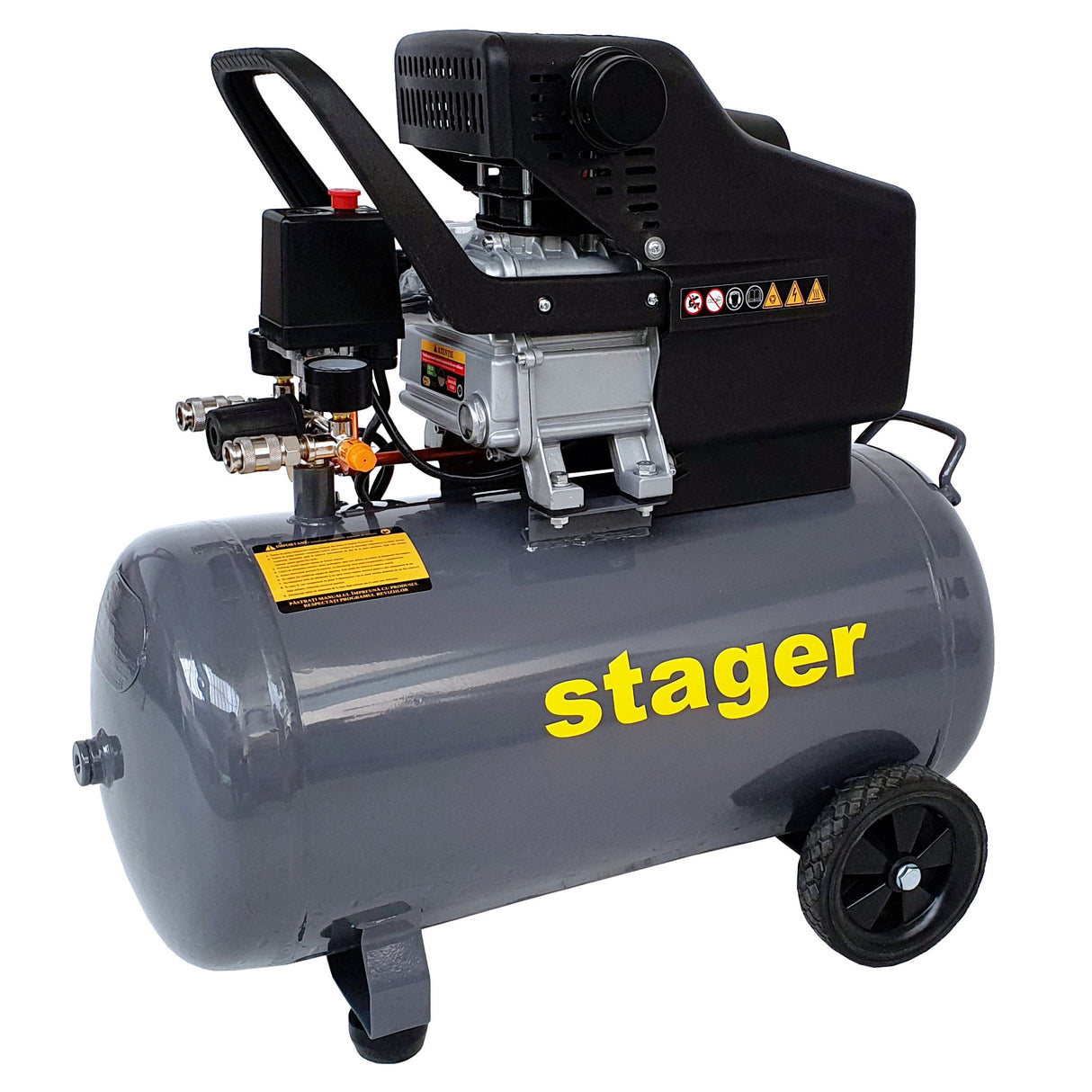 Compresor de aer cu ulei Stager HM2050B - 50L, 8bar, 200 l/min, 2, atomico.ro