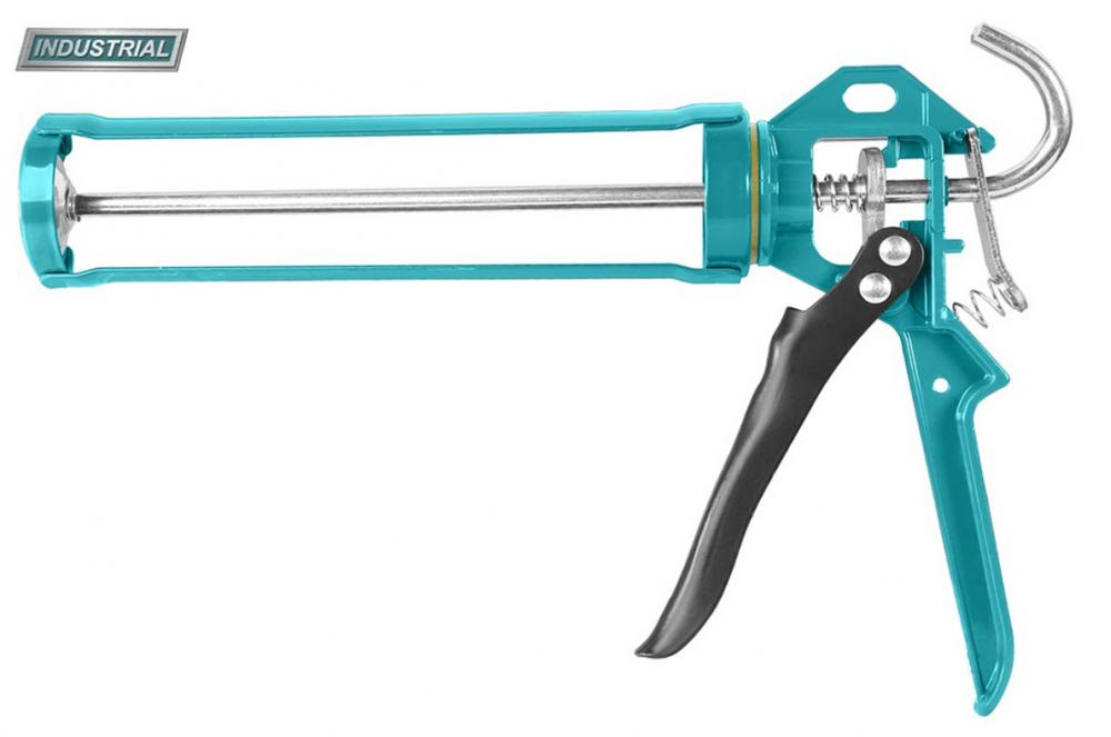 Pistol pentru silicon Total Industrial -9" cu maner aluminiu, 1, atomico.ro