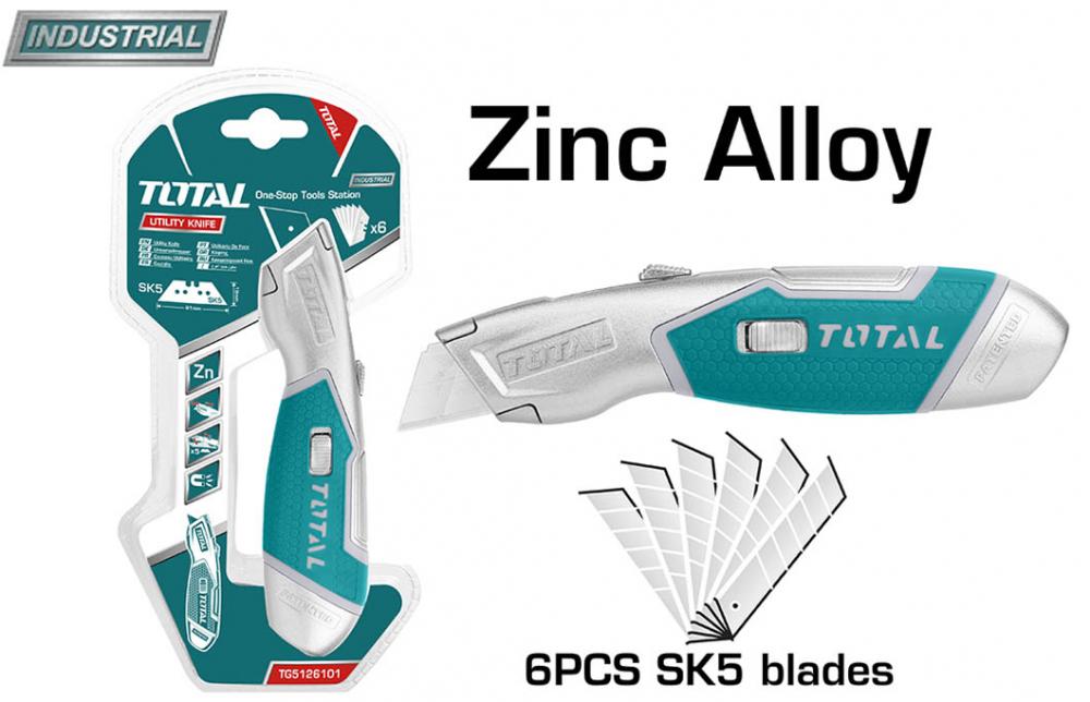 Cutter TOTAL Industrial- 61x19mm - 175mm, 1, atomico.ro