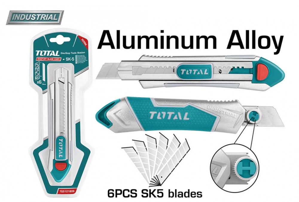 Cutter TOTAL Industrial - 18x100mm - 185mm, 1, atomico.ro