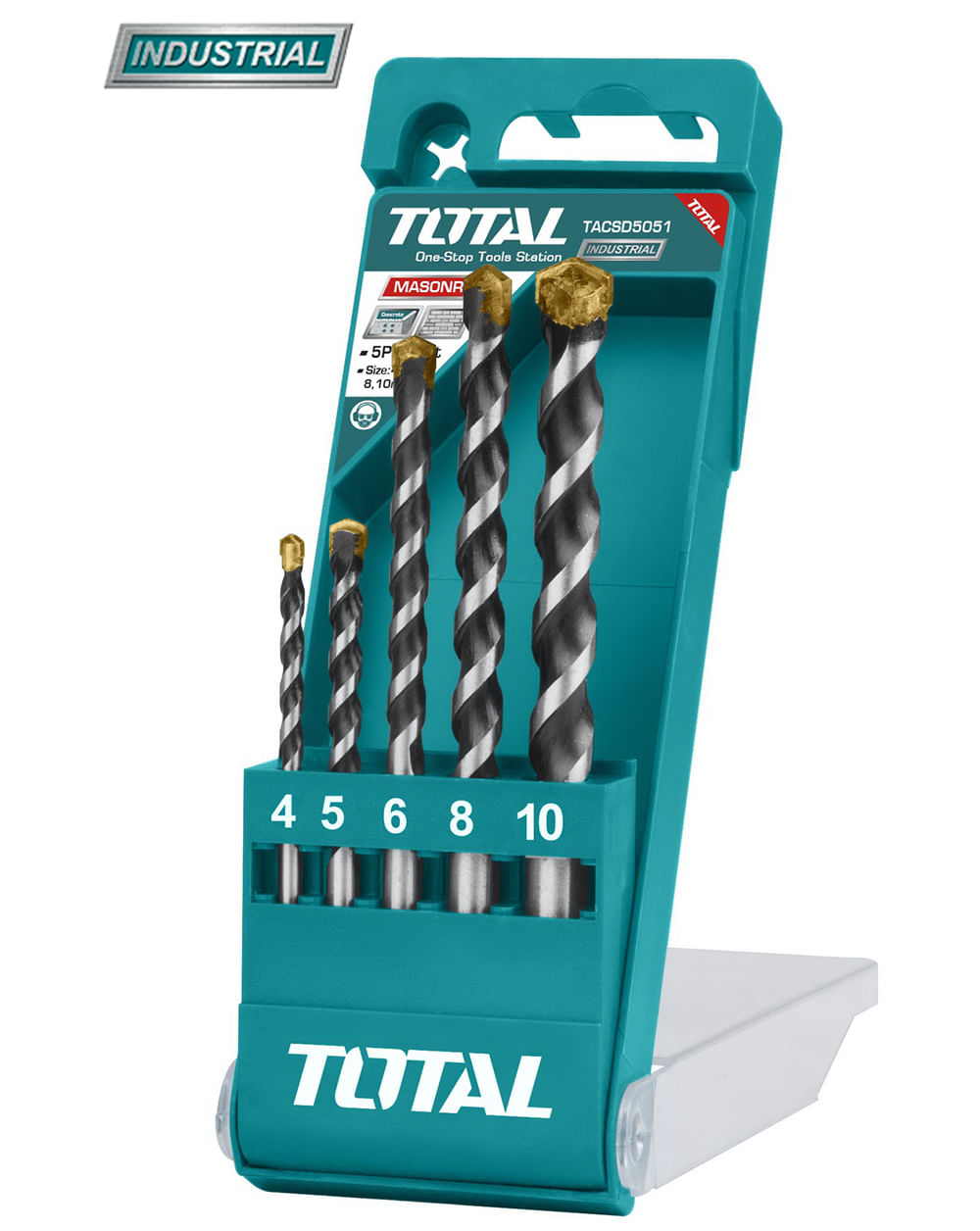 Set burghie pentru beton Total Industrial - 5 buc, 1, atomico.ro