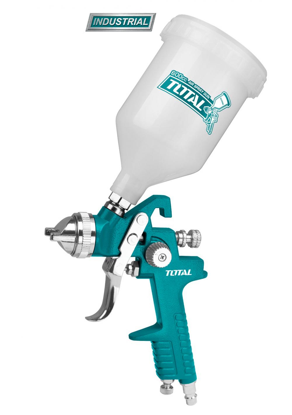 Pistol de vopsit TOTAL Industrial-HVLP- 1.4mm - 600ml, 1, atomico.ro