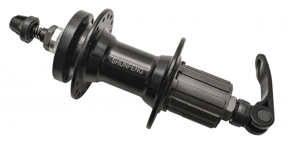 Butuc spate 26, casetat, aluminiu, disc, prindere rapida, cu rulment, 36H, 1, atomico.ro