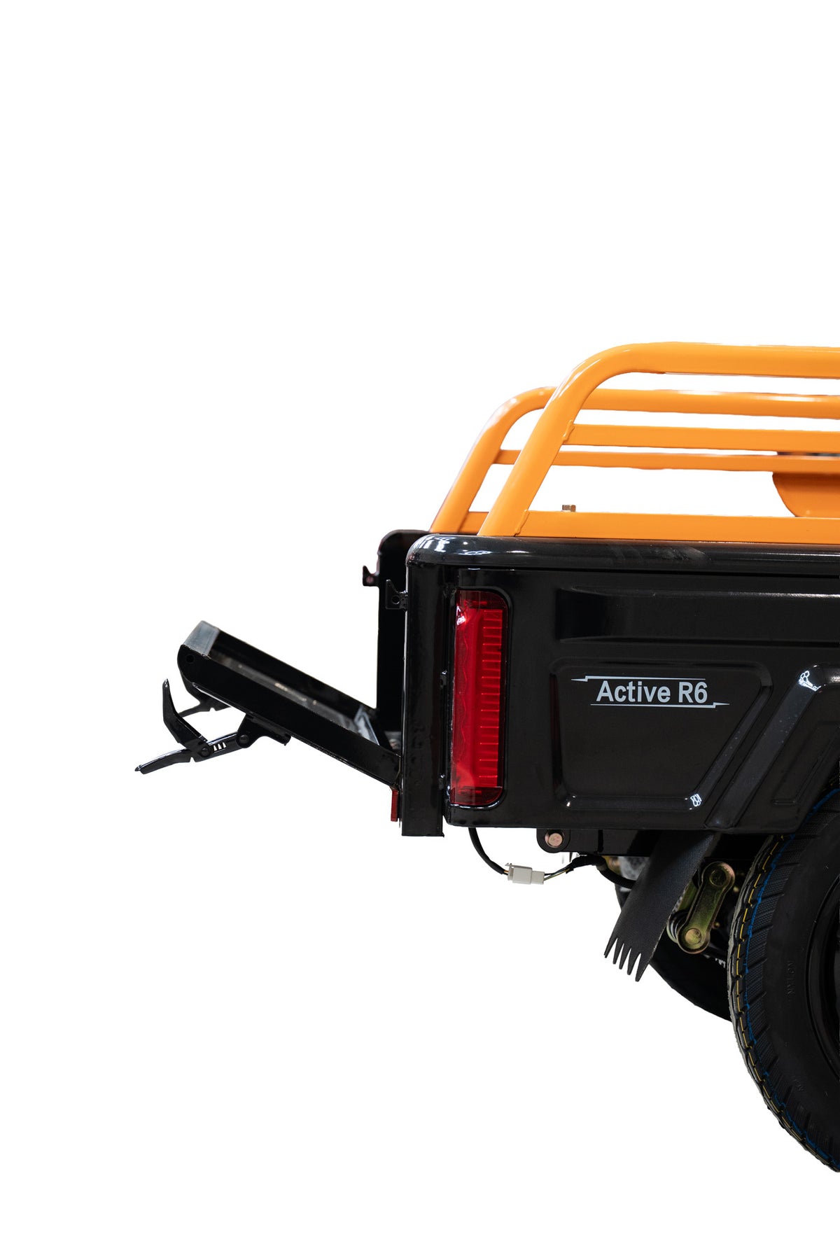 Triciclu Cargo electric BLADE Active R6 1300W, 25 km/h, autonomie pana la 50 km, baterie plumb-acid 72 V/20 Ah, capacitate maxima 500 kg, fara permis, culoare negru-portocaliu, 9, atomico.ro