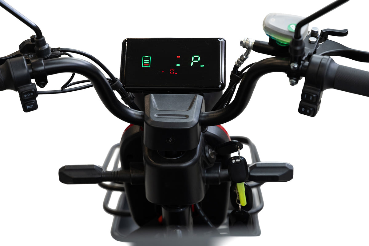 Triciclu electric persoane BLADE VIVA 14, 1200W, 60V 20Ah, 25 km/h, fara permis, autonomie 50 km, rosu-negru, 10, atomico.ro