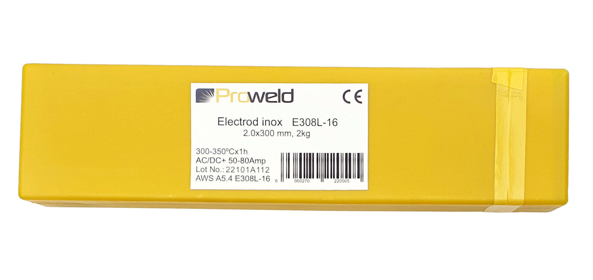 Electrod inox ProWELD E308L-16, 2.0x300mm, tub 2kg, 1, atomico.ro