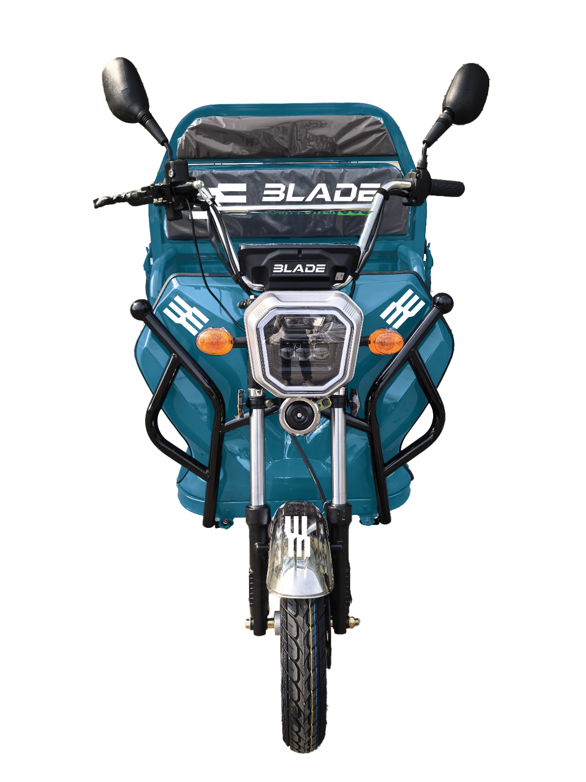 Triciclu Cargo electric BLADE Sprint 3.0 - 2000W, 25 km/h, autonomie pana la 70 km, baterie plumb-acid 72V 45Ah, capacitate maxima 600 kg, fara permis, culoare albastru, 2, atomico.ro