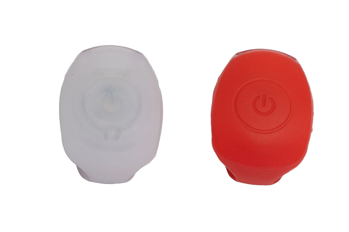 Set lumini bicicleta silicon Trip, 2 LED-uri albe + 2 LED-uri rosii super bright, 2 functii, 3, atomico.ro