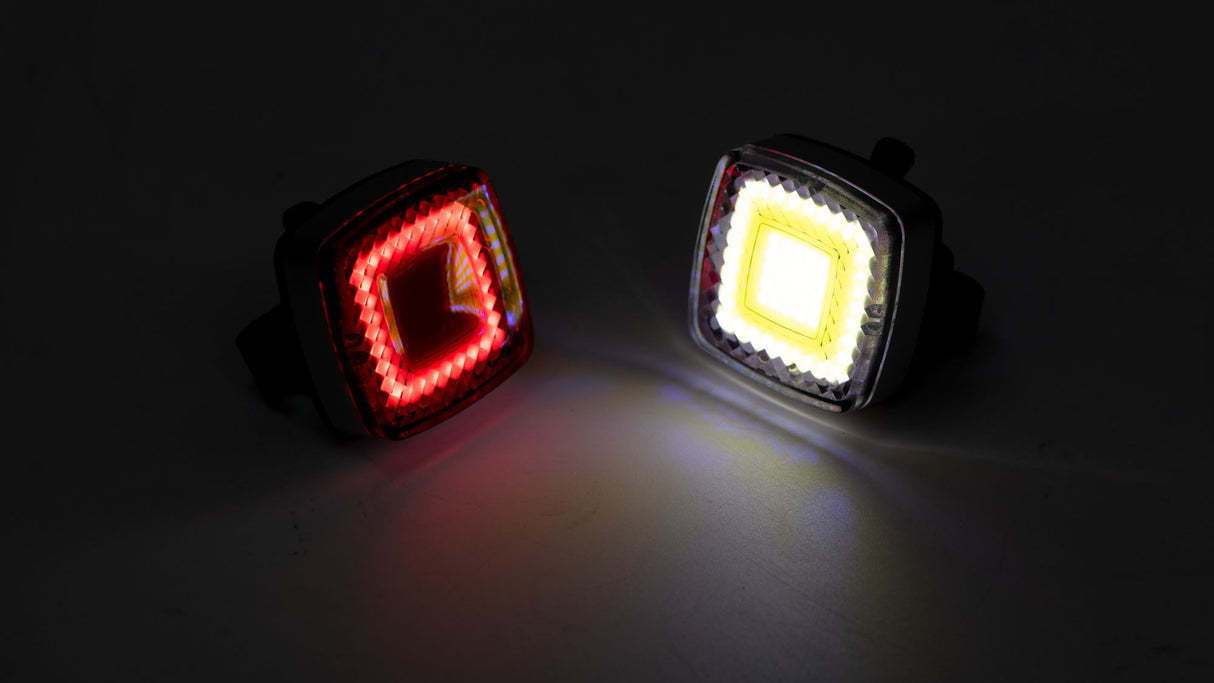 Set lumini bicicleta COB (reincarcabil USB) + Ham reflectorizant, 6, atomico.ro