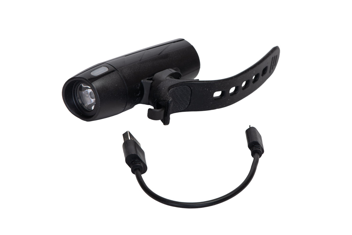 Far LED bicicleta 1x100 lm (reincarcabil USB) + Ham reflectorizant, 4, atomico.ro