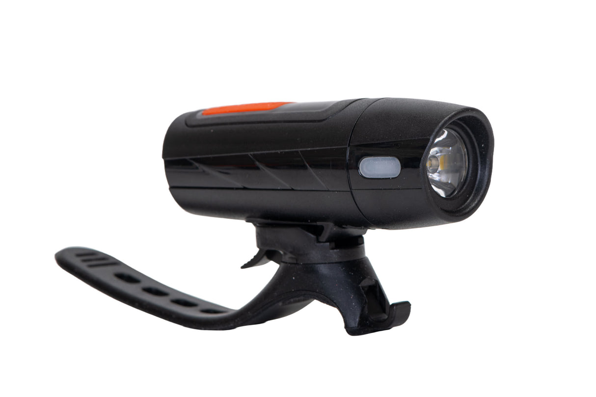 Far LED bicicleta 1x100 lm (reincarcabil USB) + Ham reflectorizant, 6, atomico.ro