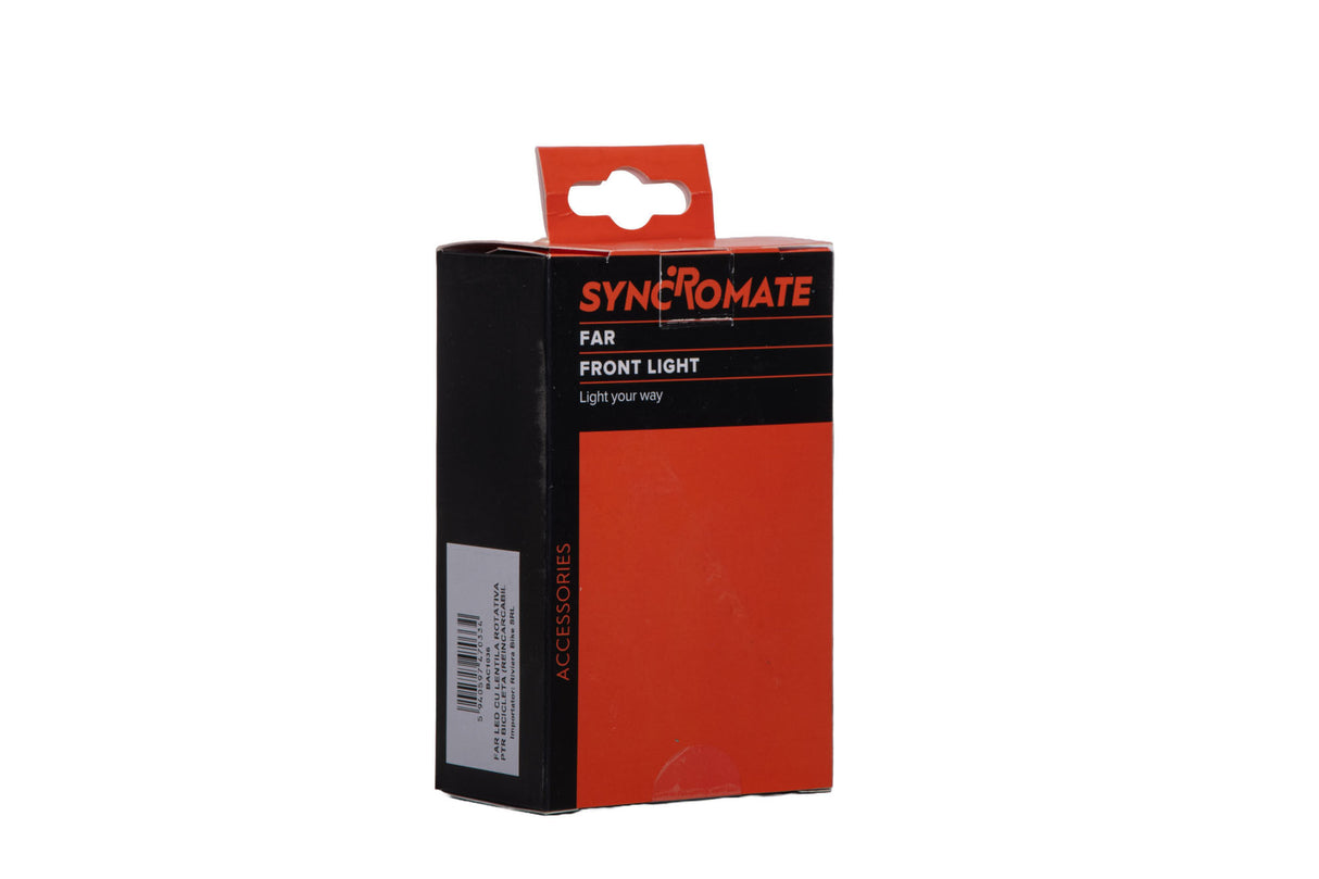 Far LED bicicleta cu lentila rotativa (reincarcabil USB) + Ham reflectorizant, 4, atomico.ro