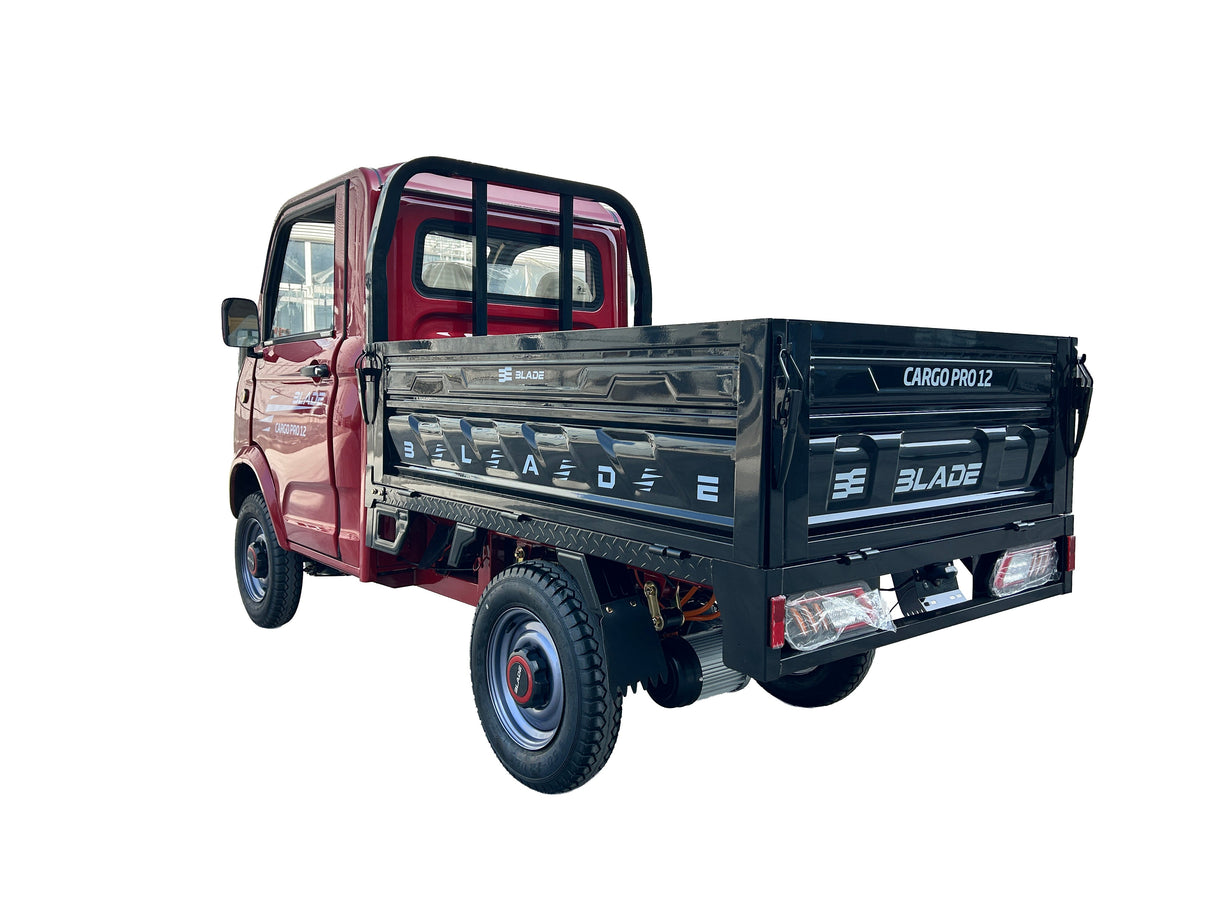 Masina Pickup Cargo electric fara permis BLADE - CARGO PRO 12, 3000W, 25 km/h, 72V 100Ah, 800 kg sarcina, autonomie 100 km, rosu-negru, 8, atomico.ro