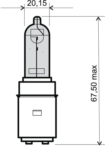 Bec halogen BA20D, lumina albastra, 12V 35/35W, 4, atomico.ro