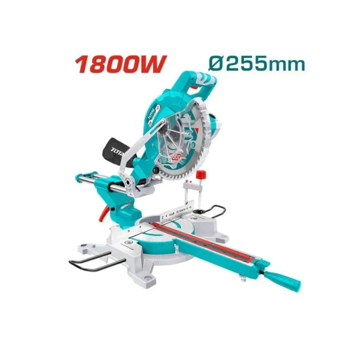 Fierastrau circular stationar TOTAL cu sanie de glisare, 1800W, 5300RPM, 255mm - Resigilat, 1, atomico.ro