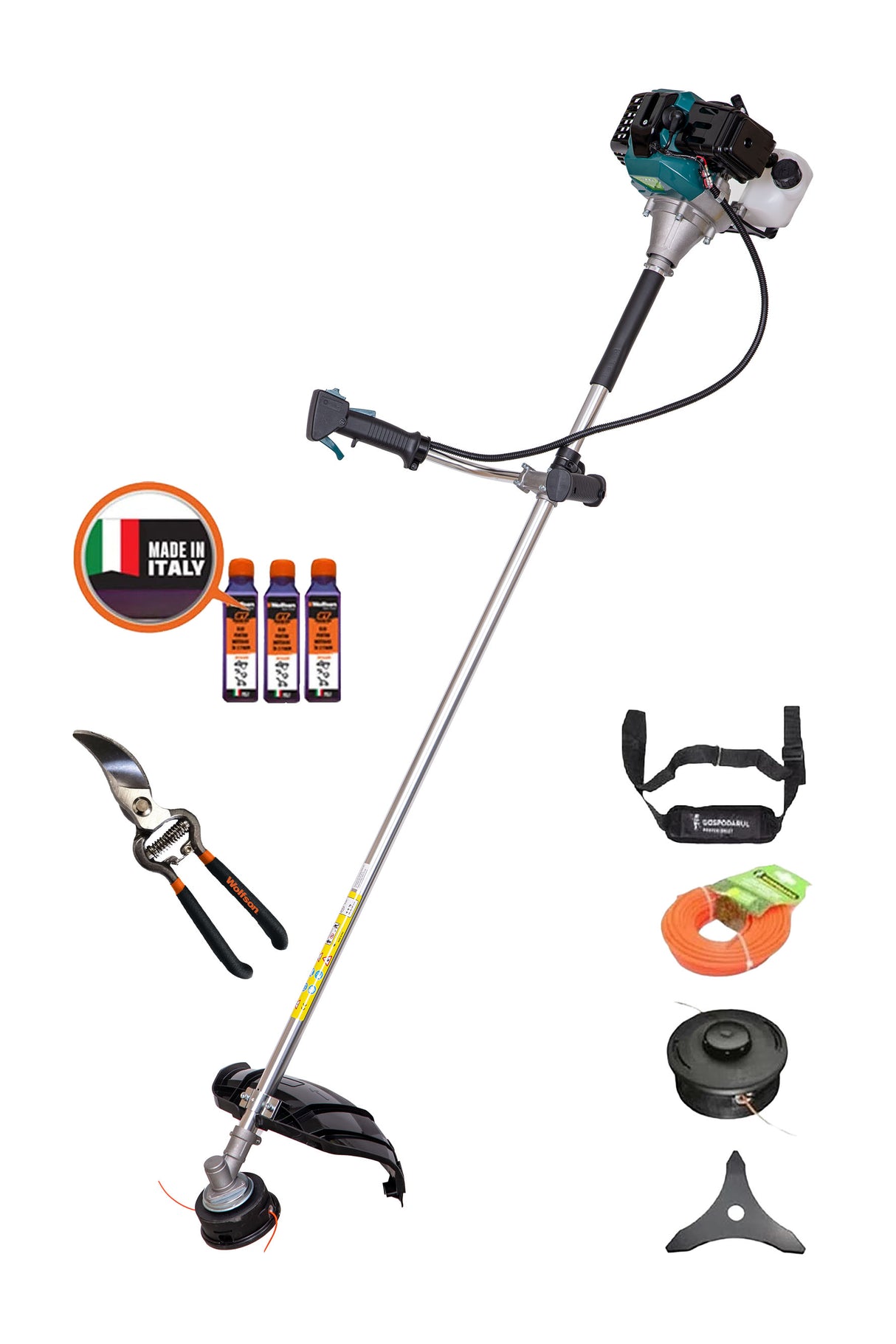 Motocoasa Gospodarul Profesionist 520, 3 CP + fir taietor +3 ulei 0.1L + foarfeca taiere vie, 1, atomico.ro