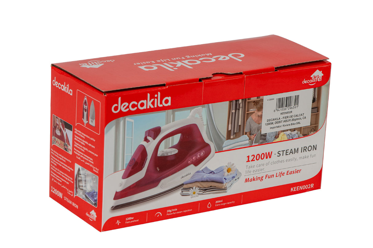 Fier de calcat Decakila, 1200W, debit abur 20g/min, capacitate rezervor 200ml, 4, atomico.ro