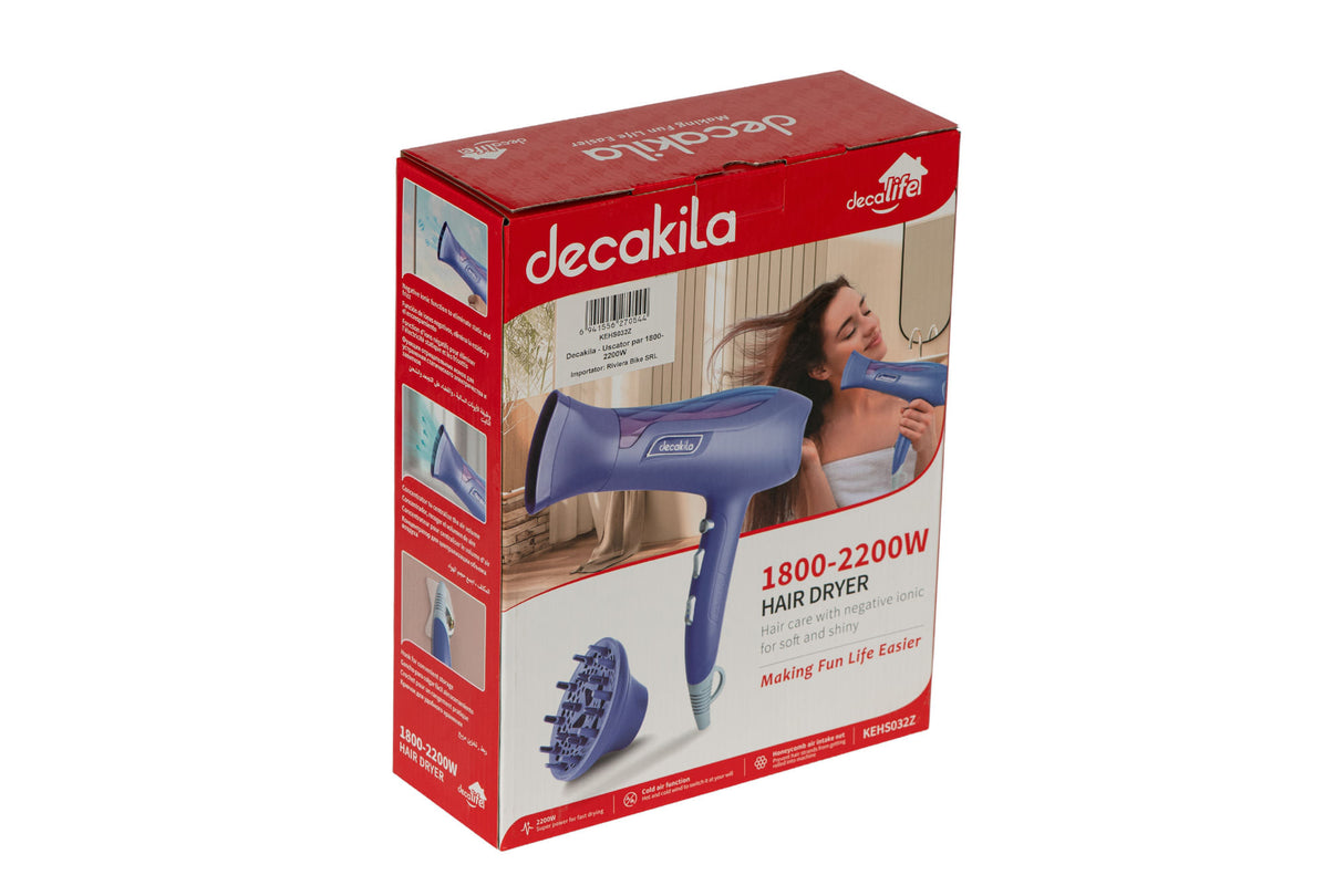 Uscator de par Decakila, 2200W, 2 viteze, 3 trepte de temperatura cu functie ionica, concentrator si difuzor, 4, atomico.ro