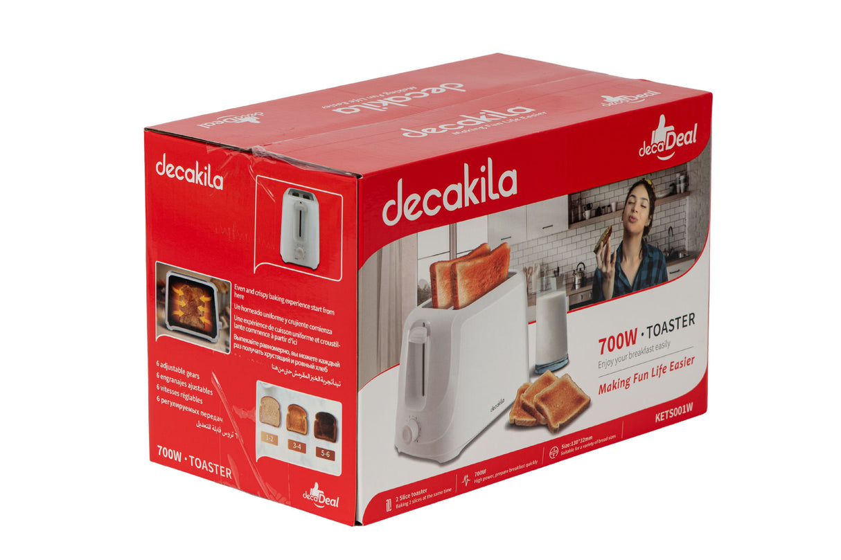 Prajitor de paine electric Decakila, 700W, 2 felii, 6 setari de rumenire, 5, atomico.ro