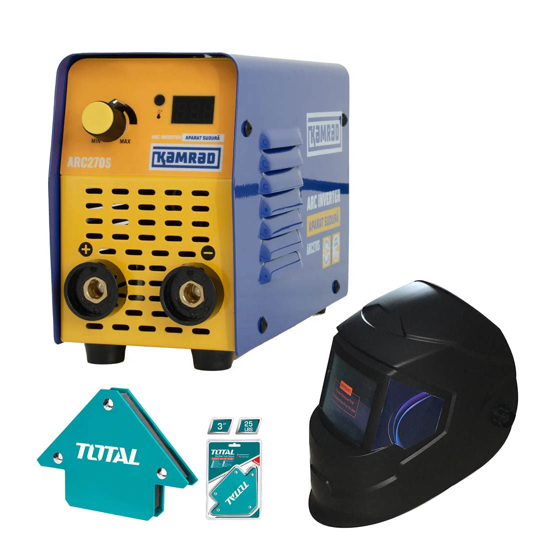 Aparat de sudura cu Inverter KAMRAD ARC270S MMA-270A + Masca de sudura automata, coltare magnetice de sudura, 1, atomico.ro