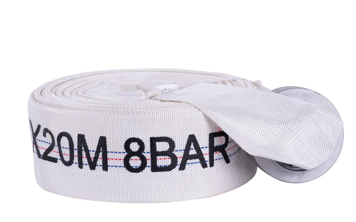 Furtun KAMRAD PVC panzat tip pompieri 2" (50 mm) – 20 m, cu mufe de cuplare, 8 bar, 3, atomico.ro