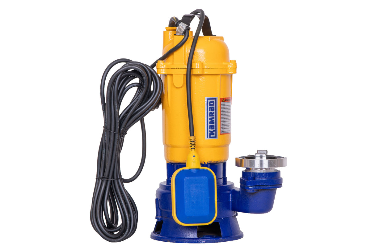 Pompa submersibila de apa murdara cu tocator Kamrad WQCD-K3300, 1300W, 25000 l/h, adancime 8m + furtun pompieri 2 toli, 20 m, 2, atomico.ro