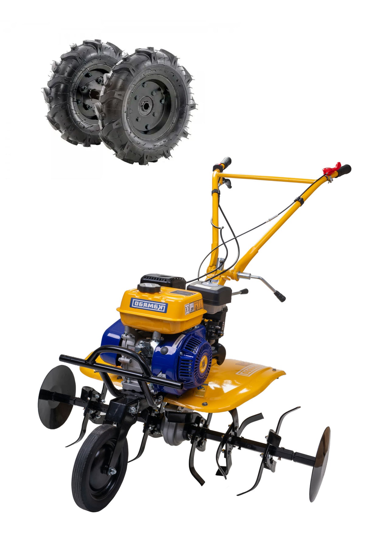 *Promo*Motosapa pe benzina Kamrad, 7CP, 208cc, latime de lucru 80cm. Contine roti de transport, 1, atomico.ro