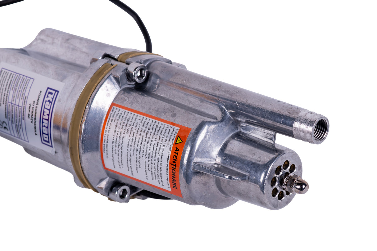 Pompa submersibila cu vibratii pentru apa curata KAMRAD VMP-60 – 280W, adancime absorbtie 6 m, inaltime refulare 70 m, 0.75 tol, 5, atomico.ro