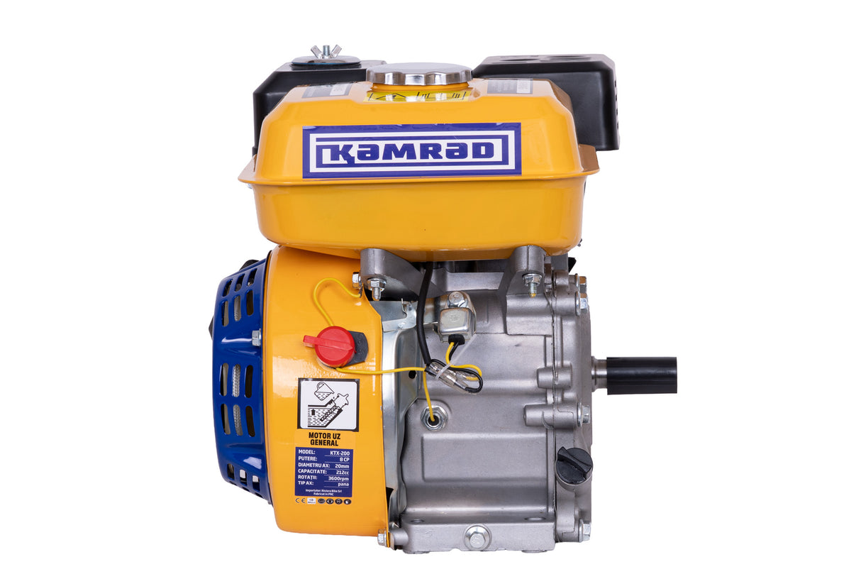 Motor benzina universal KAMRAD KM-200, 7 CP, 4 timpi OHV, ax 20 mm, 4, atomico.ro