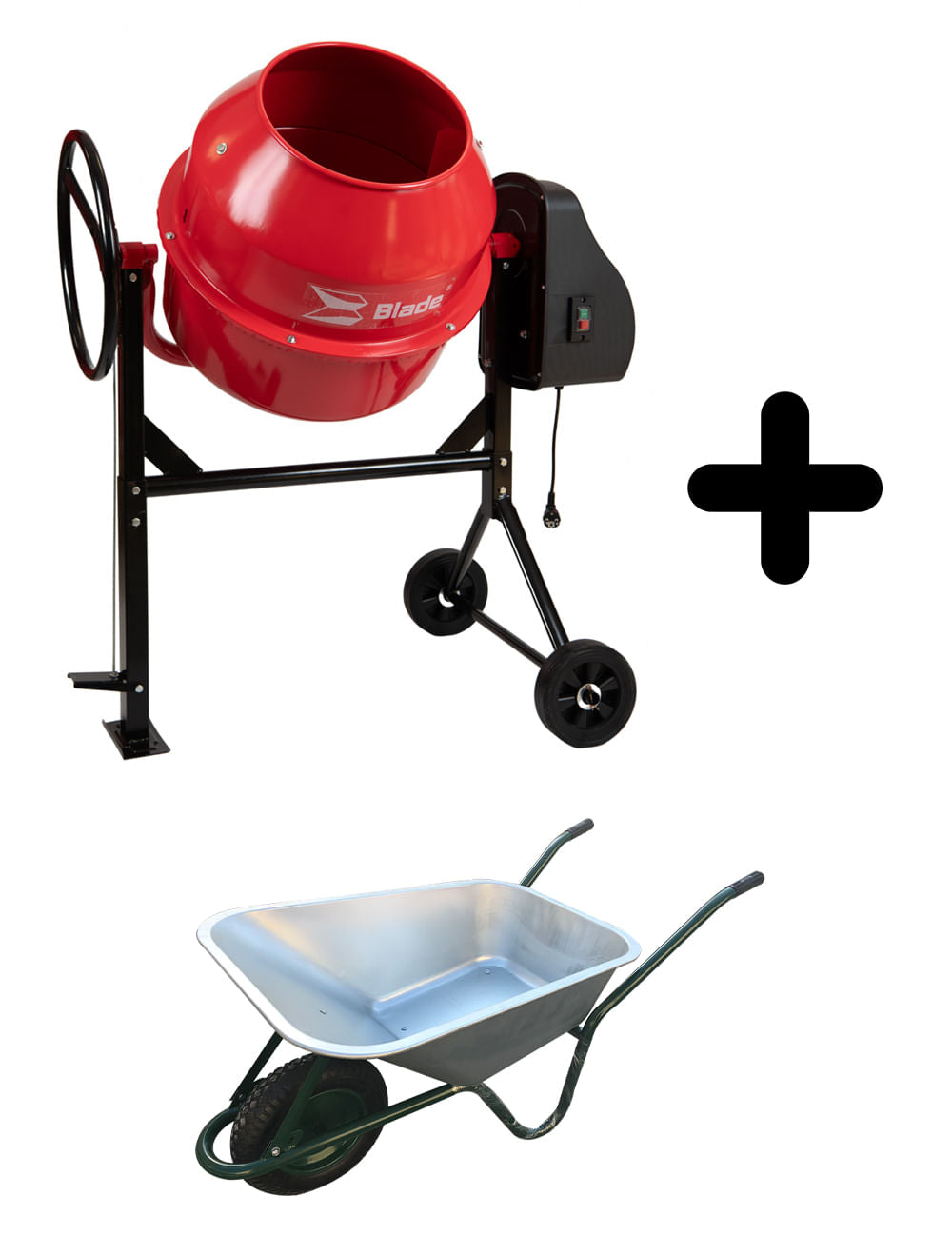 Pachet betoniera semiprofesionala Blade PCM165B, 650W, 165L si Roaba Gospodarul Profesionist 110l, 1, atomico.ro