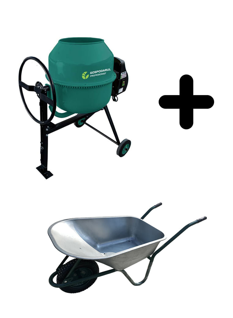 PACHET BETONIERA GOSPODARUL 180L, 800W + ROABA GP 110L, 1, atomico.ro