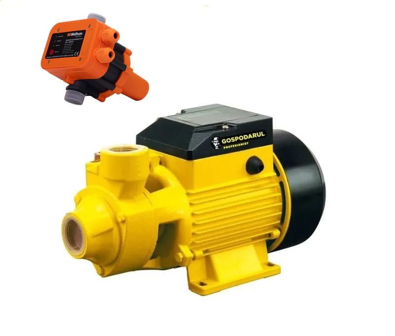 Pompa de suprafata apa curata Gospodarul Profesionist QB-60 - 370W, 2100 l/h cu presostat automat Total, 1, atomico.ro