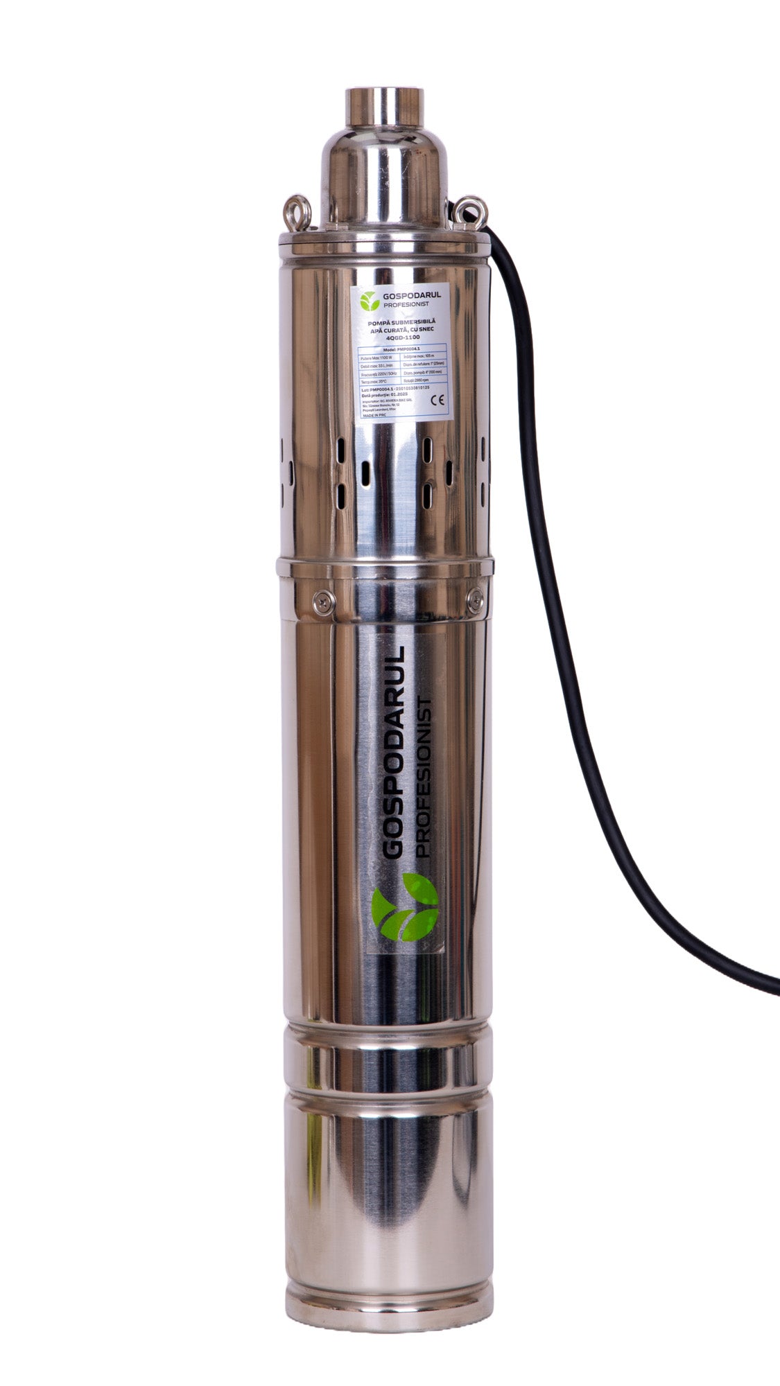 Pompa submersibila pentru apa curata cu snec Gospodarul Profesionist 4QGD 1100W, 1800 l/h, cablu 15m - RESIGILAT, 7, atomico.ro