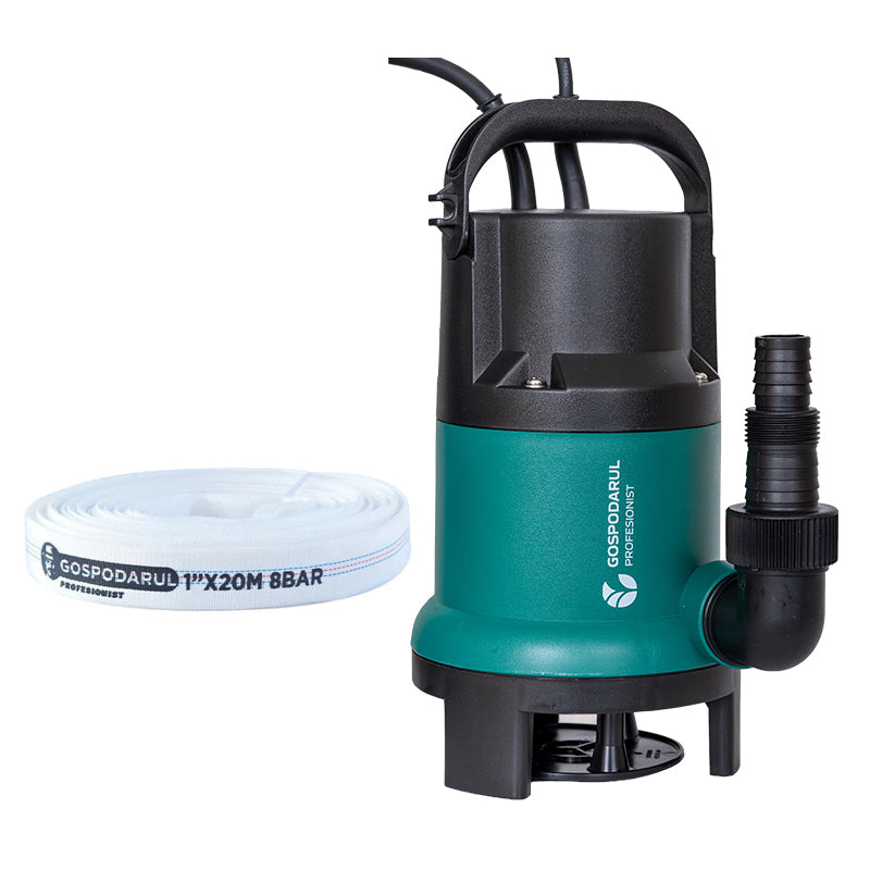 Pompa submersibila apa murdara Gospodarul Profesionist - QDP-400-F 400W, 8000 l/h + furtun 20m, 1, atomico.ro