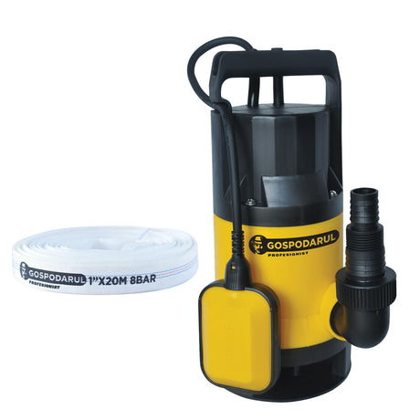 Pompe Submersibile Apa Murdara, Pompa submersibila apa murdara Gospodarul Profesionist - QDP-400-F 400W, 8000 l/h + furtun 20m, atomico.ro