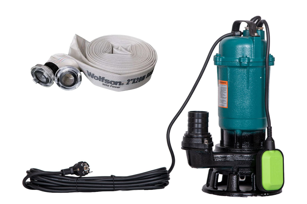 Pompa apa murdara cu tocator Gospodarul Profesionist, 2900W, 10000 l + furtun pompieri 20m, 1, atomico.ro