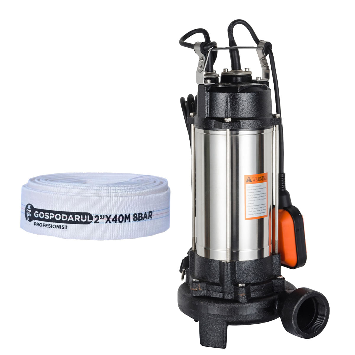 Pompa apa murdara cu tocator Blade - WQW-1500D-F PRO, 1100W, 25000 l/h + furtun 40m, 1, atomico.ro