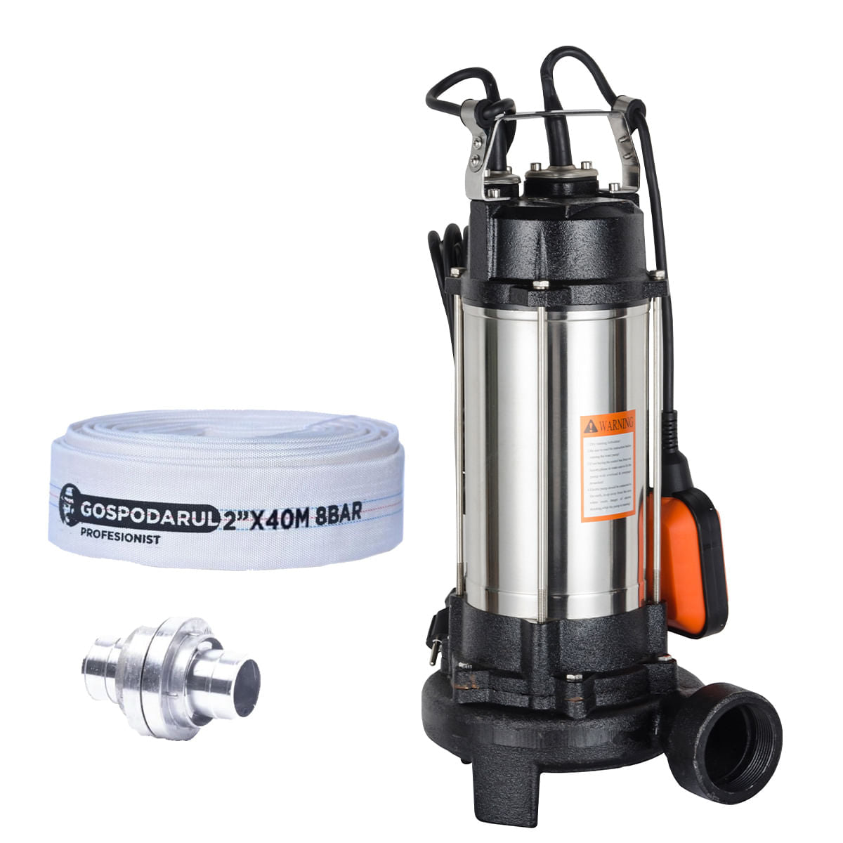 Pompa apa murdara cu tocator Blade WQW-1500D-F PRO, 1100W, 25000 l/h + furtun 40m + cuple, 1, atomico.ro