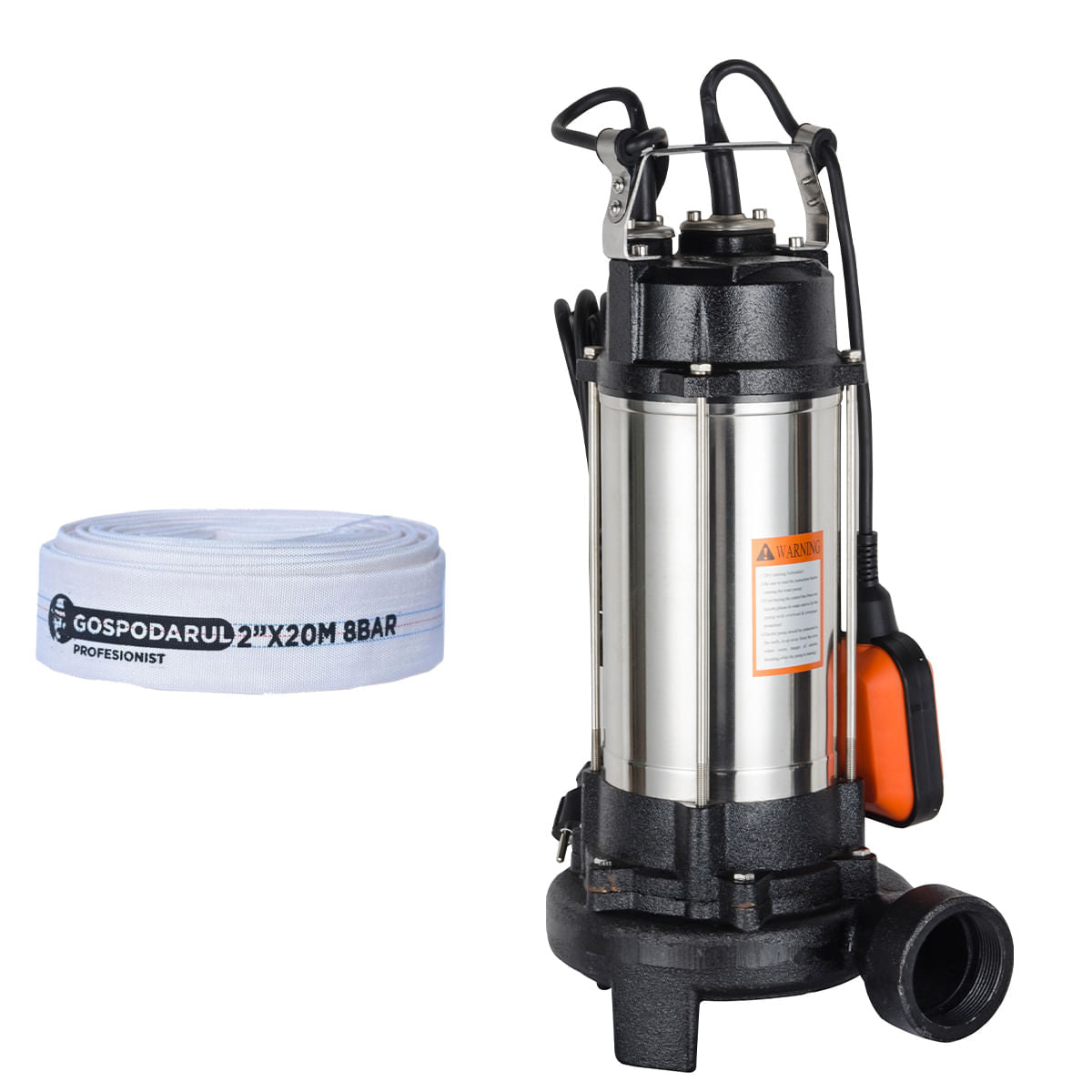 Pompa apa murdara cu tocator Blade - WQW-1500D-F PRO, 1100W, 25000 l/h + furtun 20m, 1, atomico.ro