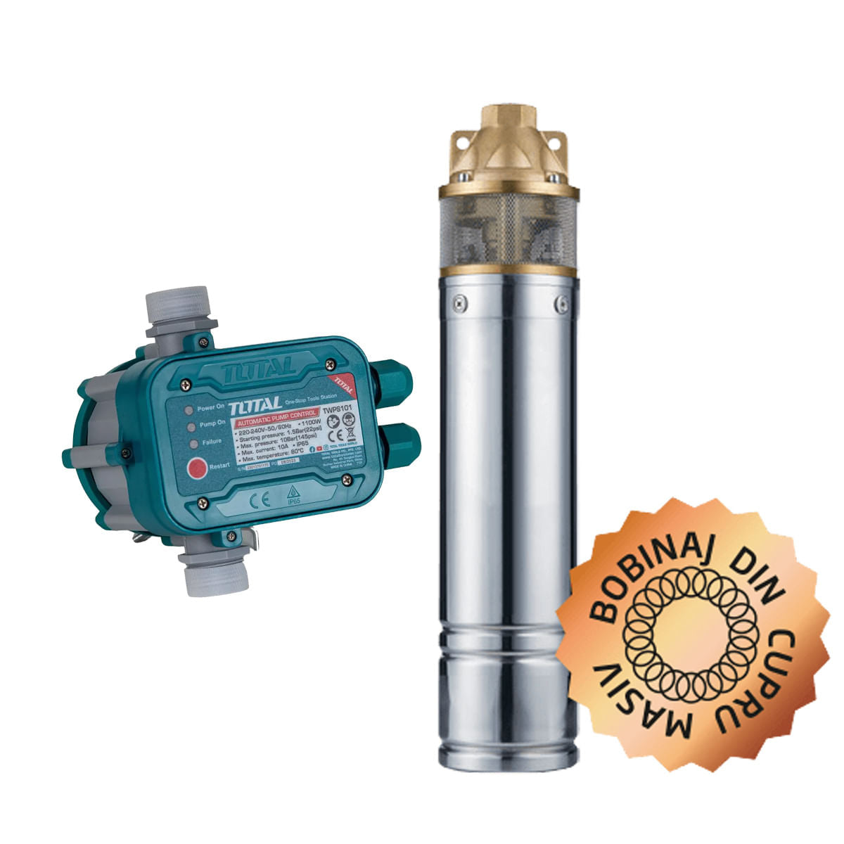 Pompa submersibila apa curata BLADE 4SKM-150 Pro - 1100W, 2600 l/h + Presostat, 1, atomico.ro