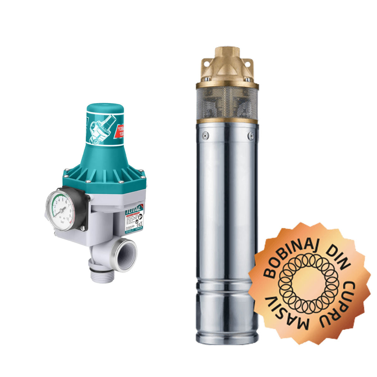 Pompa submersibila apa curata BLADE 4SKM-150 Pro - 1100W, 2600 l/h + Presostat Total, 1, atomico.ro