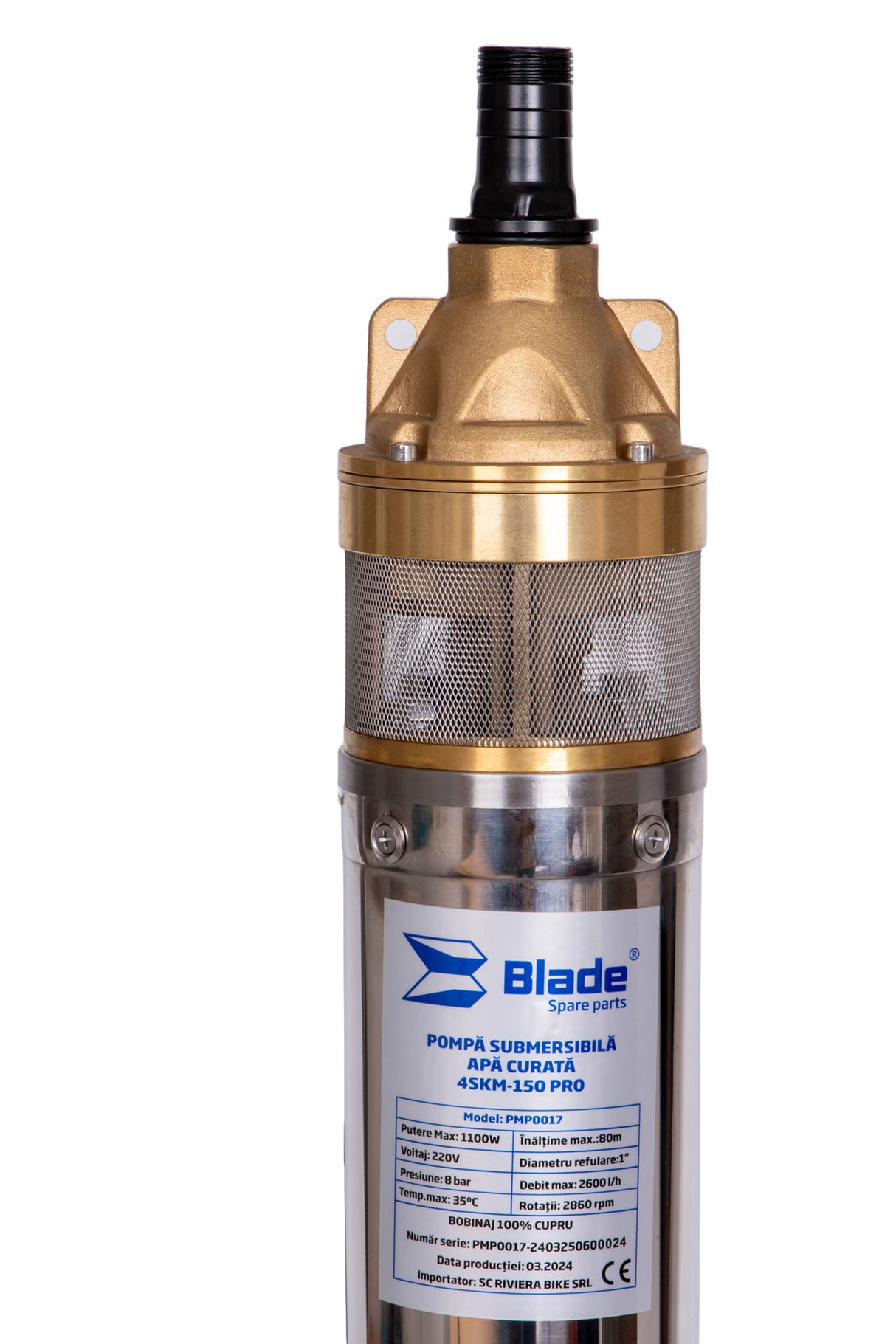 Pompa submersibila apa curata BLADE 4SKM-150 Pro - 1100W, 2600 l/h - RESIGILAT, 3, atomico.ro